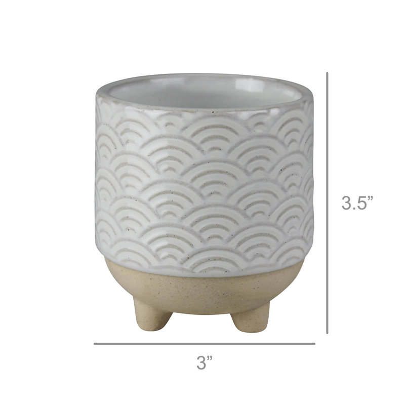 Carlota Ceramic  Wave Cachepot