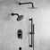 DualJetSpa 3-Function Round 10" & 6" Dual Shower Faucet System with Pressure Balancing Rough-In Valve