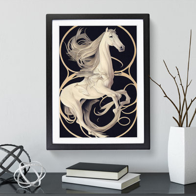 XV1022-788X Art Nouveau Horse No.2 - Single Picture Frame Print