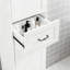 Grande armoire de rangement pour salle de bain avec tablettes réglables et panier à linge-244797245