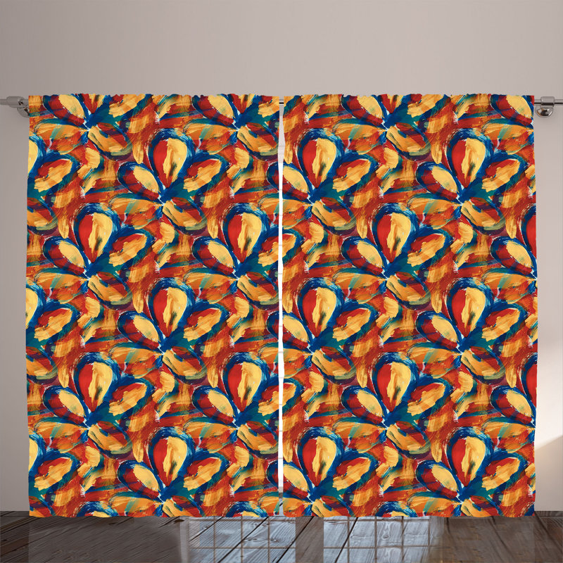 Polyester Semi Sheer Curtain Pair, 140cm W x 400cm L