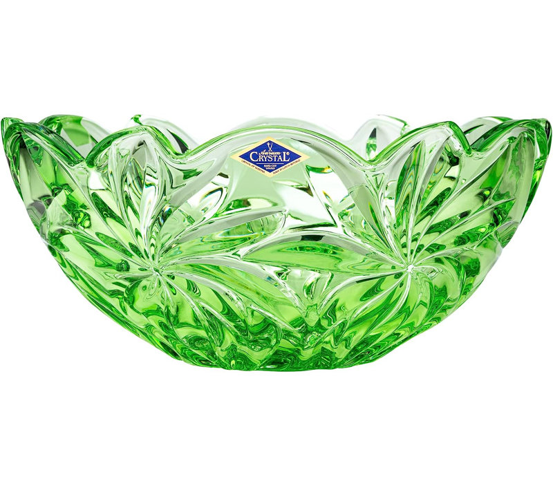 Bol décoratif en cristal, Vert