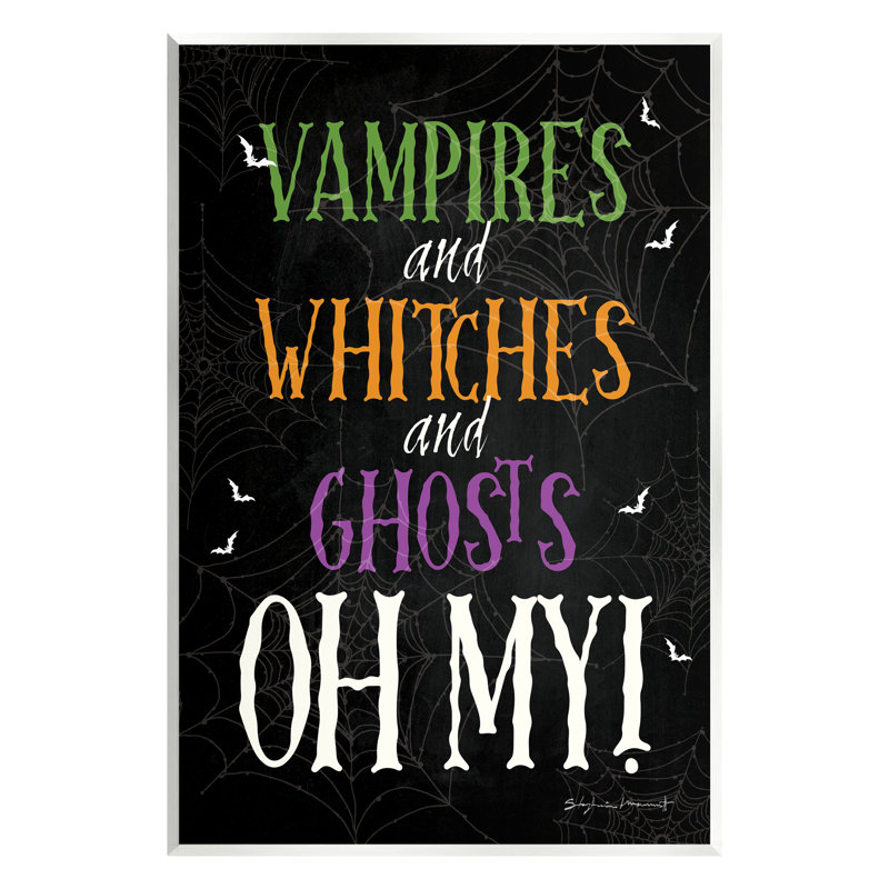 "Vampires Witches Ghost" par Stephanie Workman, Marrott, impression, H 19 po x l 13 po x P 0,5 po, Mdf