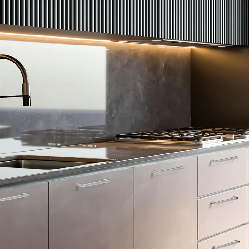Poignées carrées de 5,5 po Mega Handles | Poignées de tiroir modernes en acier inoxydable pour armoires de cuisine, armoires et portes | Vis incluses