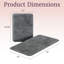 Ensemble de 2 tapis de salle de bain - Tapis de bain en mousse à mémoire de forme 32 x 20 po et 23 x 17 po avec imprimé ondulé texturé pour un décor de salle de bain élégant - Tapis de bain Tapis antidérapants lavables (gris platine)-19700498