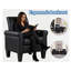 Fauteuil rembourré en similicuir de 29 po Alrun-1432370000