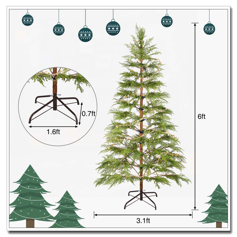 Arbre de Noël artificiel complet 6 pieds