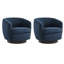 Fauteuil demi-tonneau pivotant rembourré Marcy-101378035