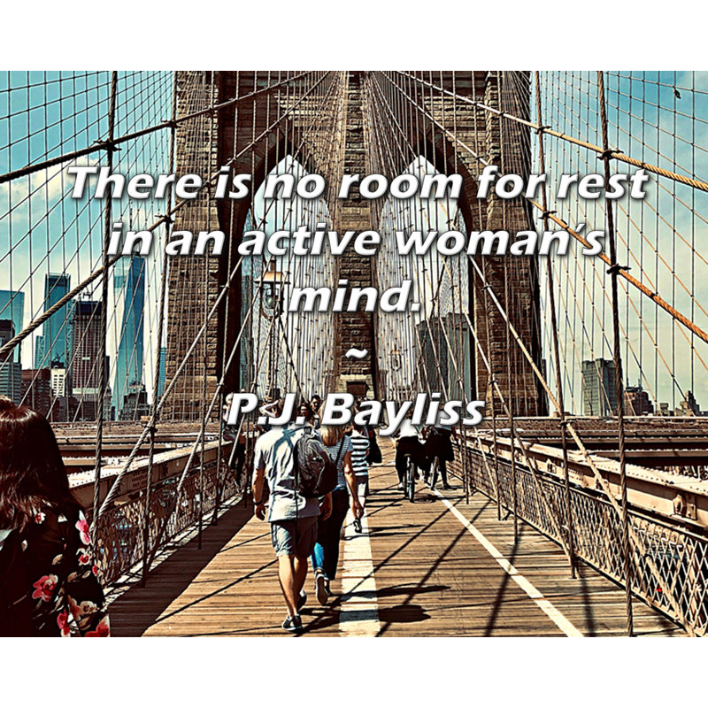 Toile tendue avec toile Trinx par P.J. Bayliss: «Il n'y a pas de place pour le repos chez une femme active