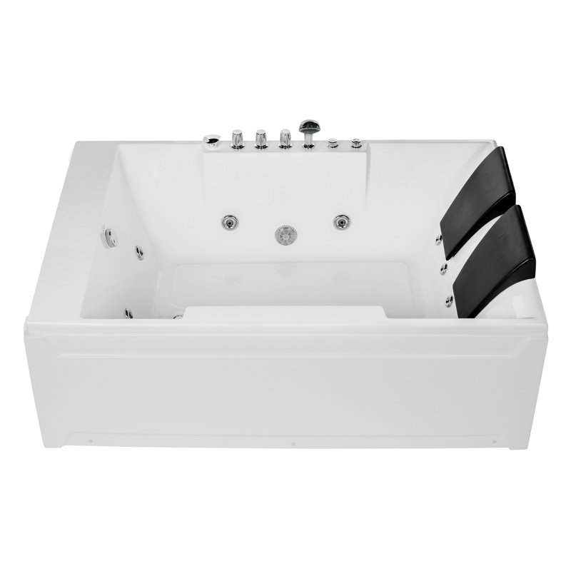 Baignoire tourbillon en alcôve 72 po. X 48 po. Avec robinet