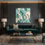 «Abstract Shapes» 12, art mural sur toile brune-1101675501