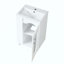 Meuble-lavabo avec lavabo, meuble-lavabo avec tablette à deux niveaux, tablette réglable, bois massif et panneau de fibres à densité moyenne