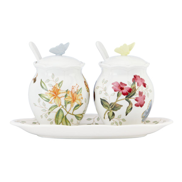 Lenox Butterfly Meadow 11 in. Dia 72 oz. Multi Color 3-Piece