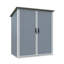 Armoire de rangement extérieure en résine imperméable 5X3ft avec portes verrouillables pour vélos et meubles de patio