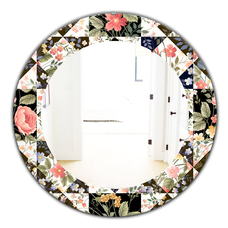 Miroir d'appoint Obsidian Bloom, H 23,6 po x l 23,6 po