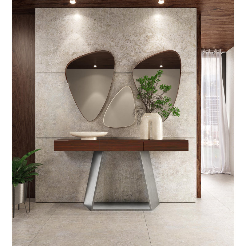 Imperium Console With Mirror R07-100, 68" H x 50" W x 20" D