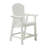 HIPS Bar Chair With Armrest,Patio Bar Chair Set Of 2, White