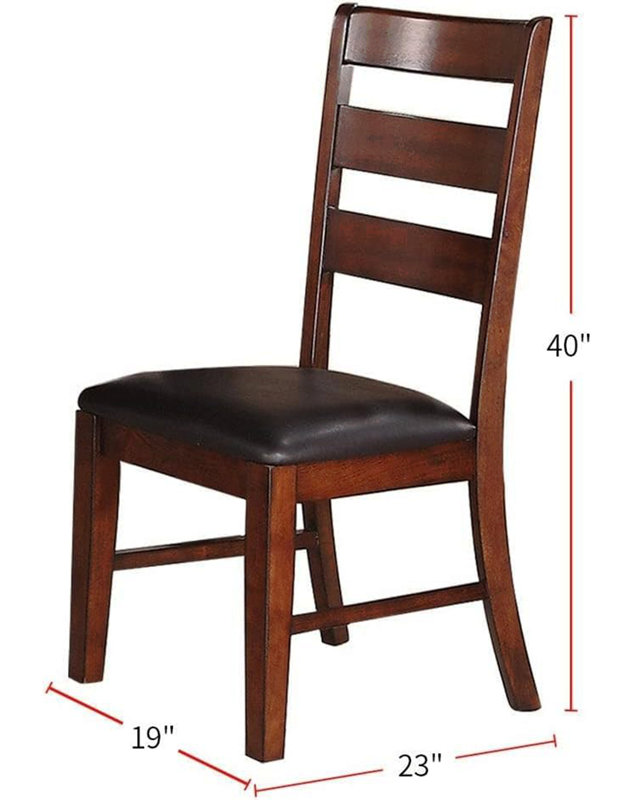 Ensemble de chaises de salle à manger en bois massif de 2 pièces
