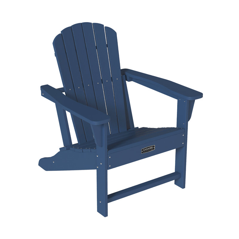 Chaise Adirondack pliante en PEHD pour l'extérieur, Bleu