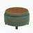 Round Storage Ottoman with Removable Tray and Tufted Design-1806564309