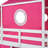 Pink Twin Loft Bed With Slide, Tent, And Tower - Solid Pinewood , Unique Design, Semi Enclosed Under Space Made From Pine Elements, Play-259194033