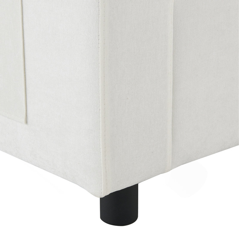 Modular Sectional Sofa with Storage - White