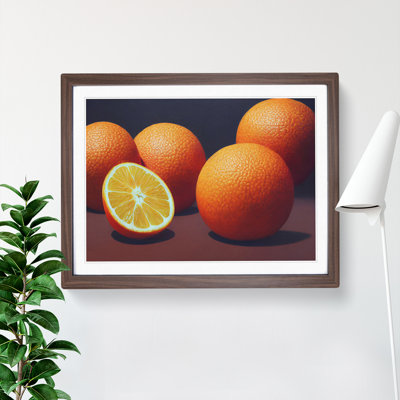 Orange Fruit 1 Piece Single Picture Frame Wall Art