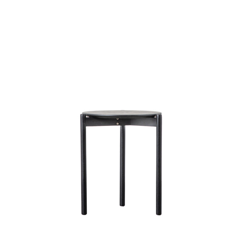 Burley Solid Wood End Table, Black, Black
