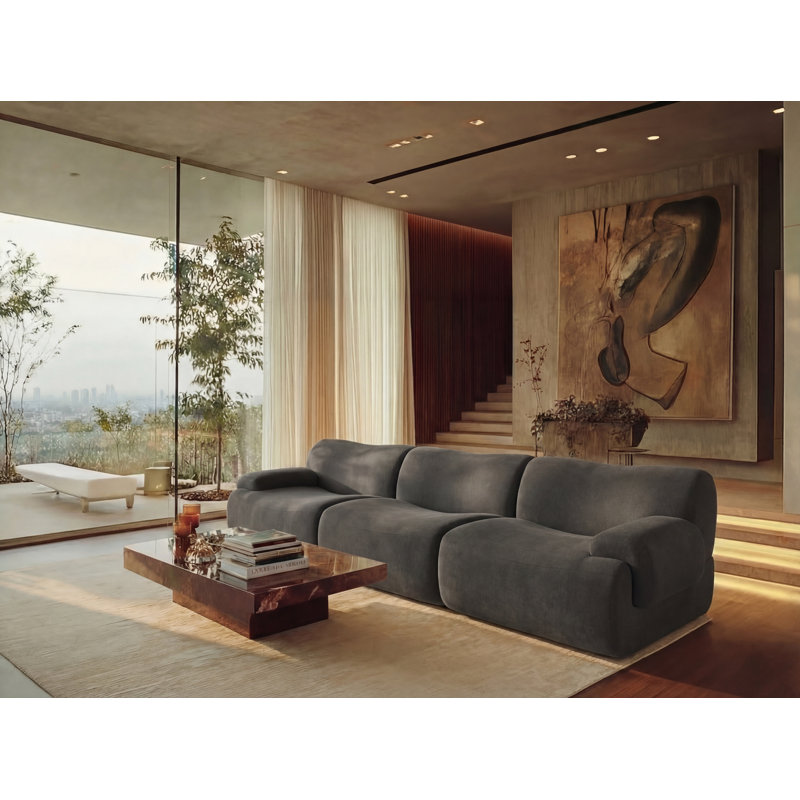 Upholstered 116.5 " Sofa, Cloud