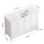 Ensemble de meuble-lavabo 48 po avec lavabo en résine, armoire de rangement abondante - 4 portes à fermeture douce et 2 tiroirs