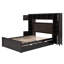 Lit double en bois avec rangement intégré, tablettes et prises de courant, espresso-68779843-68779841