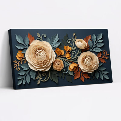 Ensemble de 1 toile murale à motif floral