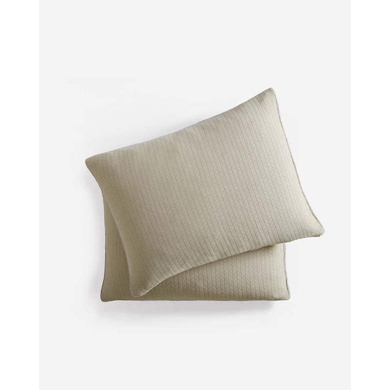 Herringbone Snug Sham Set, Standard, Taupe