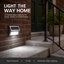 Lampe de marche solaire à 9 DEL en acier inoxydable brossé