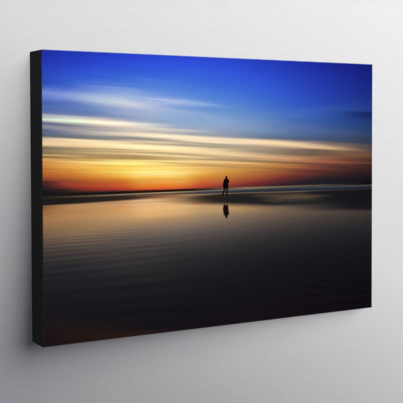 Reflection Beach Solitude - Wrapped Canvas Print, 61cm H x 81cm W x 4cm D