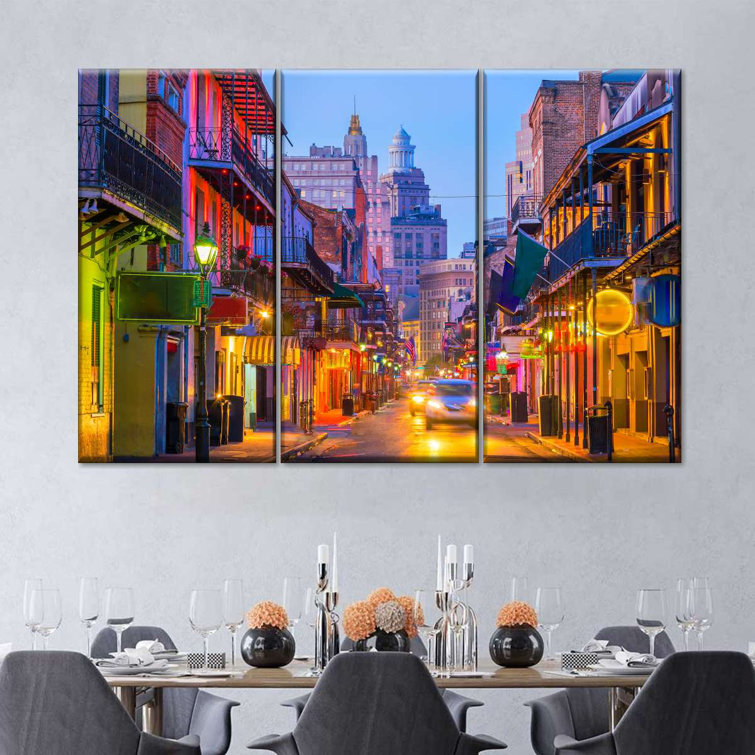 New Orleans - 3 Piece Wrapped Canvas Set (Set of 3) Latitude Run Size: 20 H x 33 W x 1.25 D