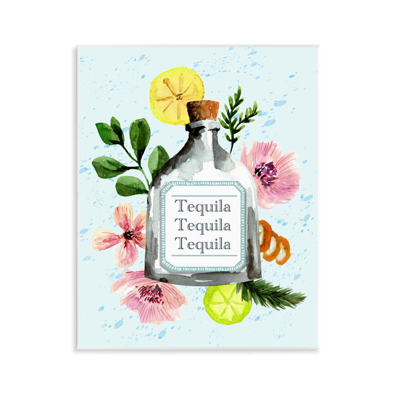  Art floral sur plaque de tequila par Kate Eldridge