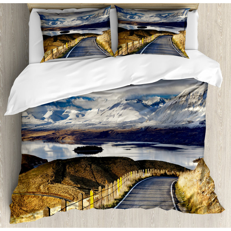 Rustic Polyester Duvet Cover, King Duvet Cover + 2 King Shams