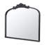 Grand miroir à arche 40 po x 31 po de style classique avec cadre d'inspiration baroque pour salle de bain