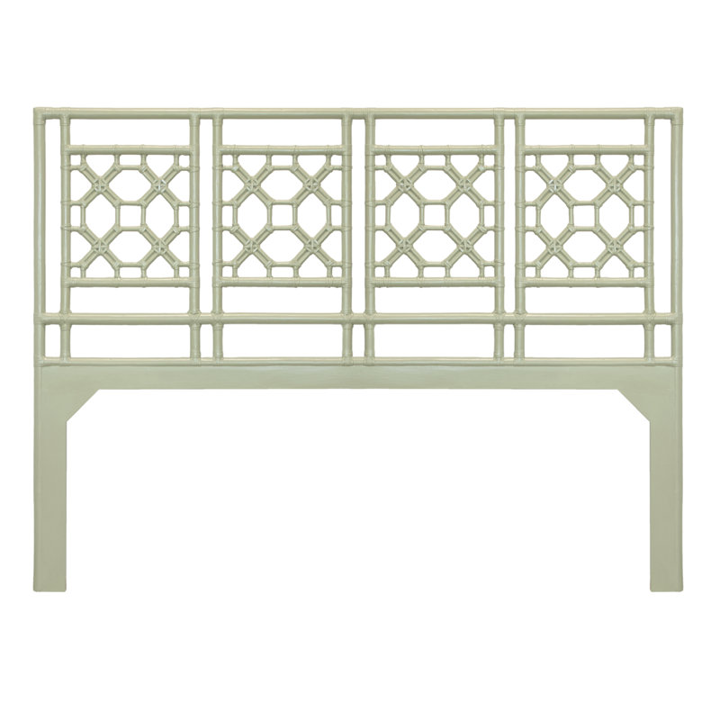 Lattice Back Standard Bed, King, Celery Green