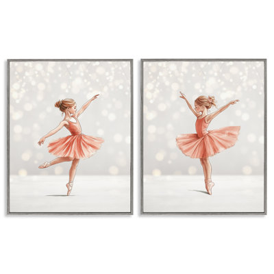 Dancers In The Light 2pc Framed Giclee Set, design by Christine Simpson Art