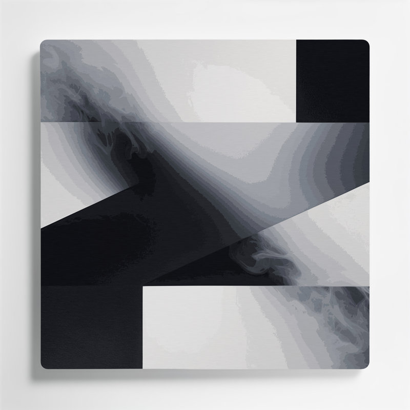 Minimalisme 77, art mural gris en métal, H 12 po x l 12 po
