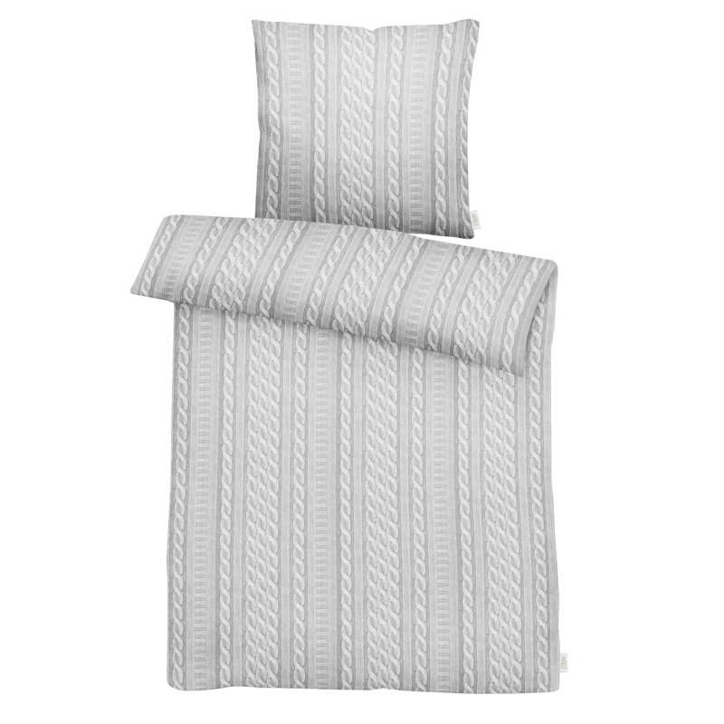 Striped Duvet Cover Set with Pillowcases, Single - 1 Pillowcase (80 x 80 cm)