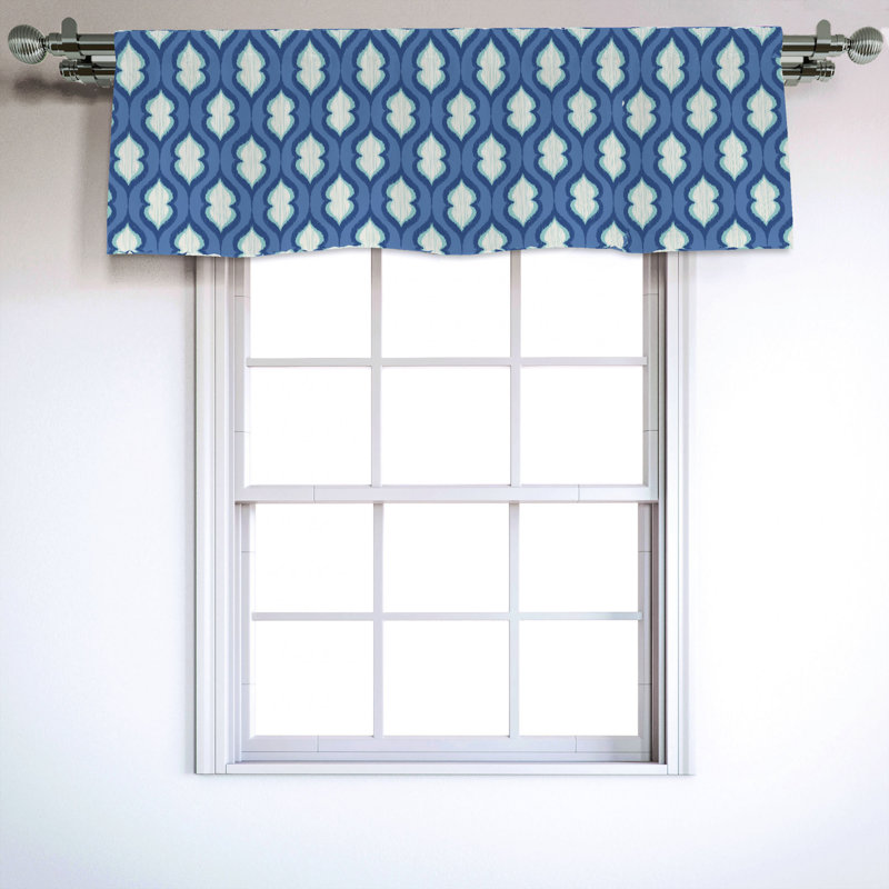 Sateen Ikat Ruffled Window Valance