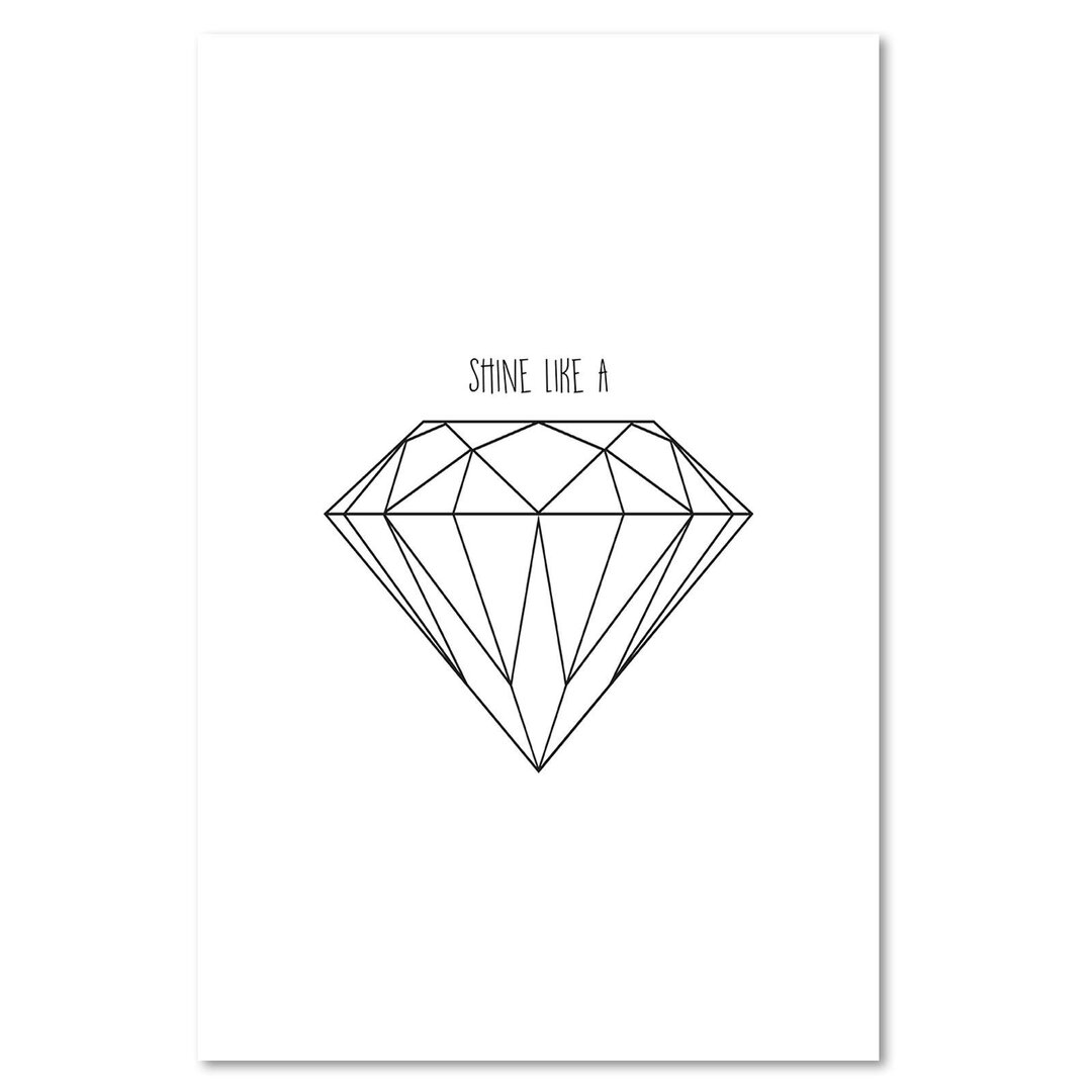 Leinwandbild Drawn Diamond