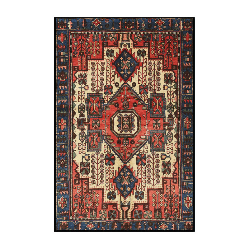 Tapis rouge à motif sud-ouest, Rectangle 8 pi x 10 pi