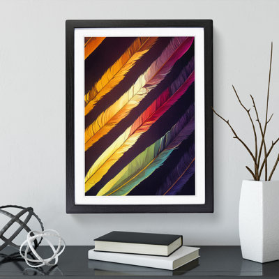 Feather Stripes - Single Picture Frame Painting