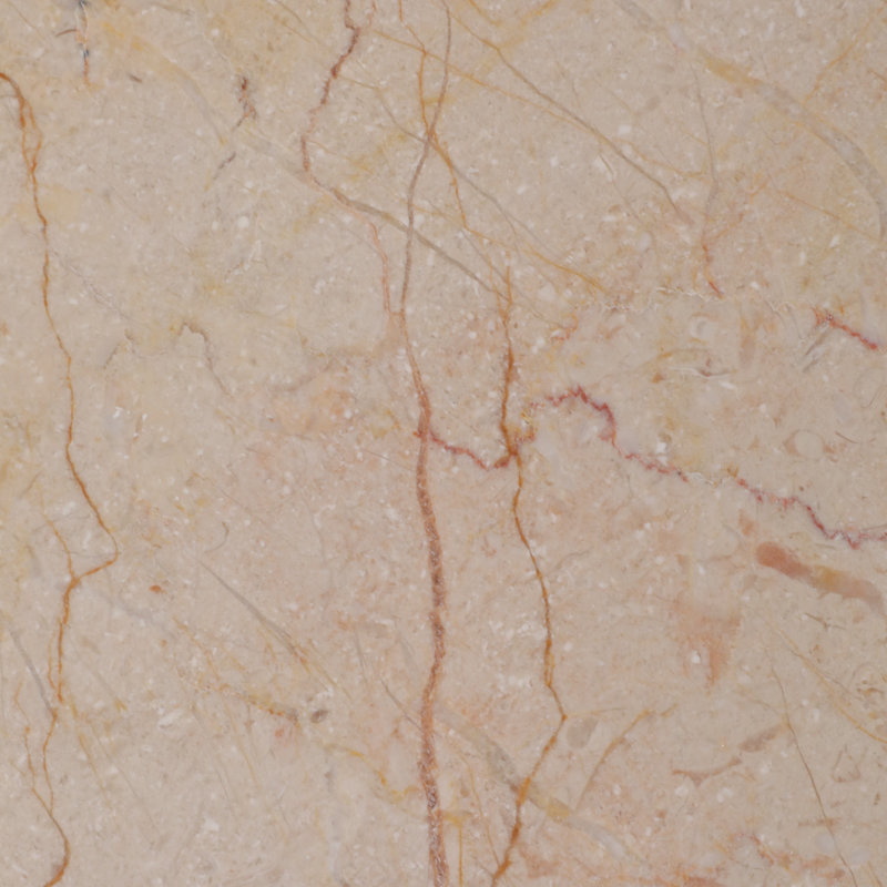 Table d'appoint en marbre Rejanae Elegant, Plateau ivoire / base laiton doré