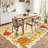 Floarl Machine Washable Rug with Rubber Backing for Living Room Modern Non-Slip Dining Room Rug Easy-Cleaning Floor Carpet for Bedroom Dorm Playroom-621046118