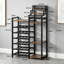 Wine Bottle & Glass Rack Black,Brown